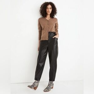 Madewell Vegan Leather Pants. Black, size 2. NWT